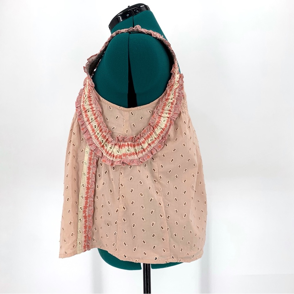 House of Harlow 1960 NWT Rose Pink Eyelet Lace Boho Style Sleeveless Top, Medium - Picture 7 of 16